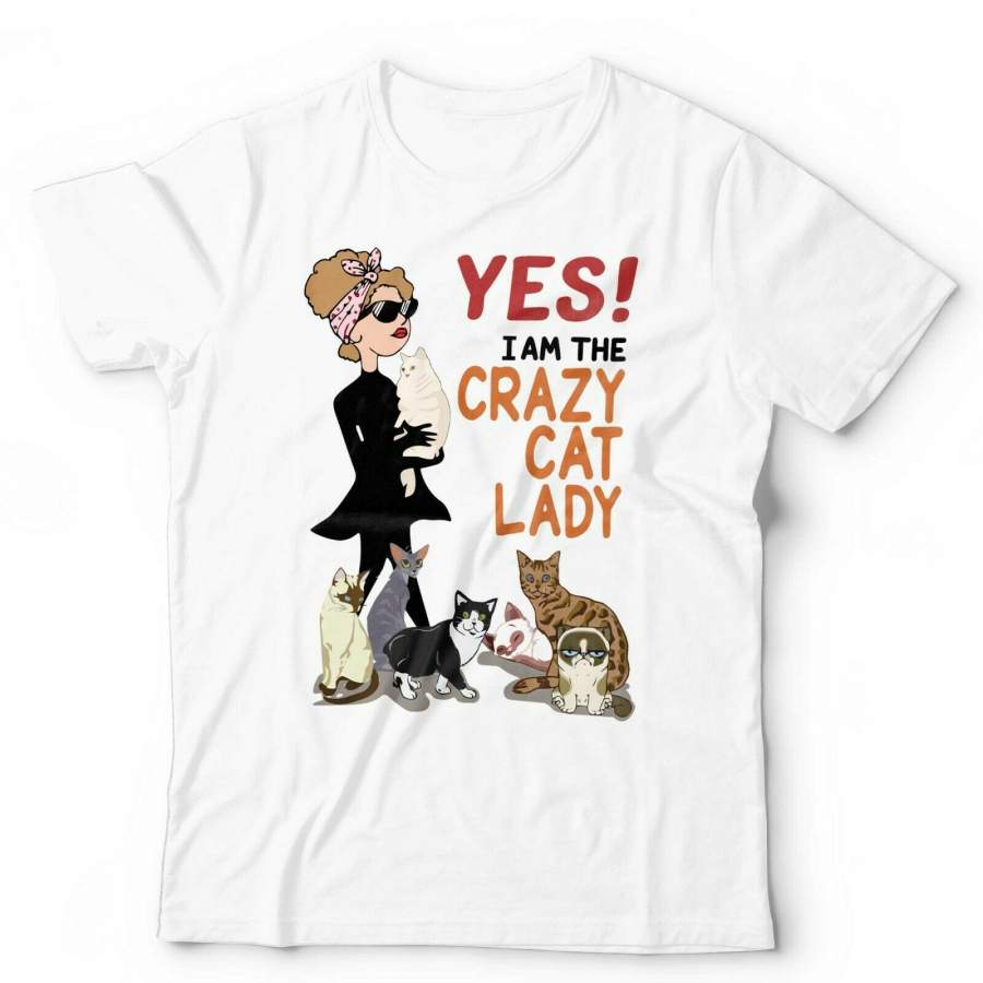 NEW Yes! I Am The Crazy Cat Lady 2 Tshirt Unisex – Kitten, Cute, Funny