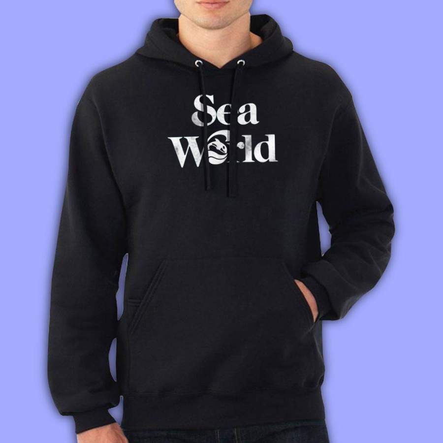 Classic Retro Sea World Ohio Theme Park Orca Whale Men’S Hoodie T-Shirt