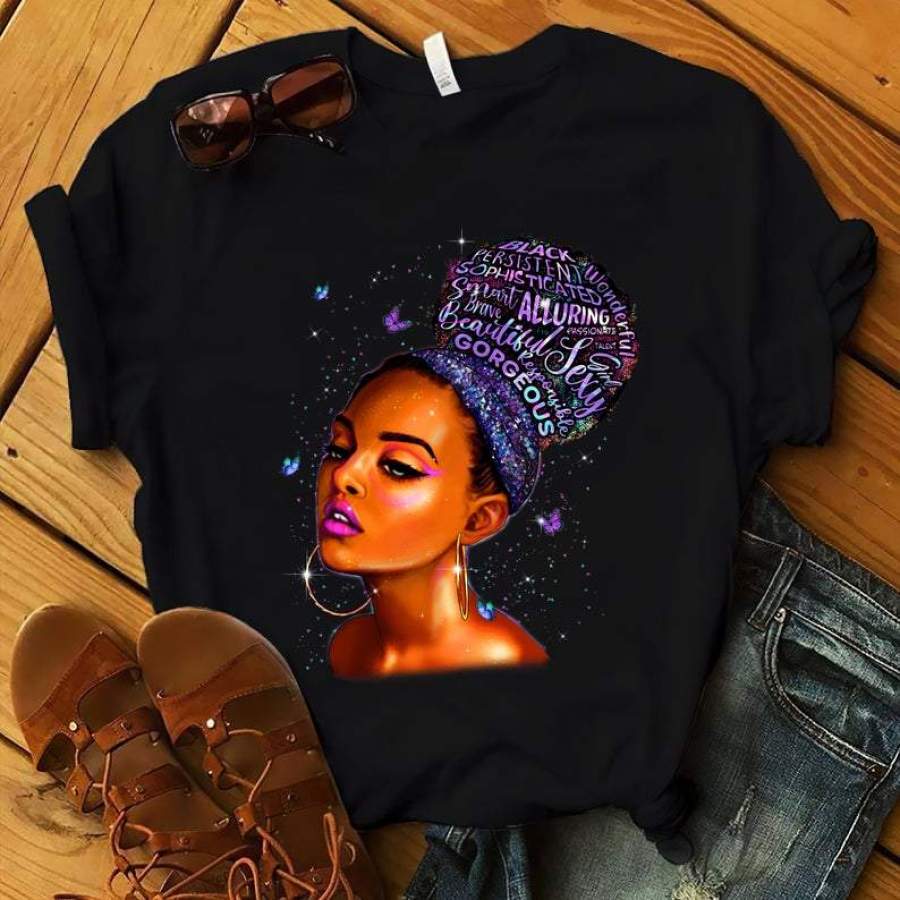 Black Girl Love Butterfly Custom Name Shirt #DH