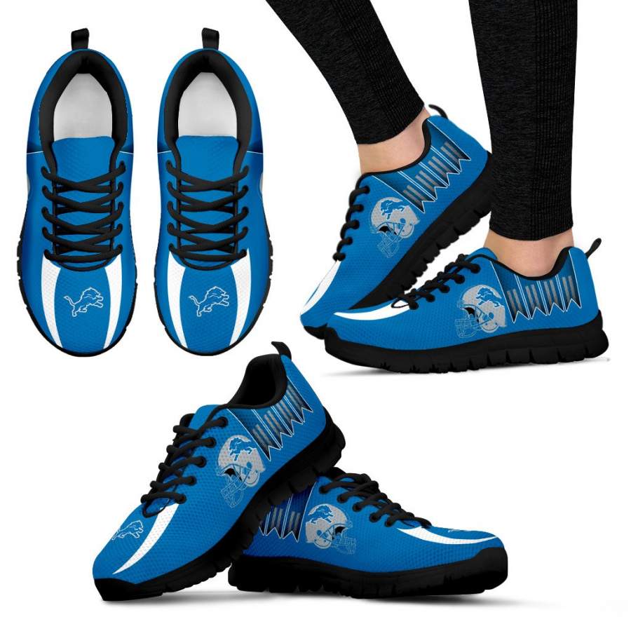 Vintage Four Flags With Streaks Detroit Lions Sneakers - DaisyFaith