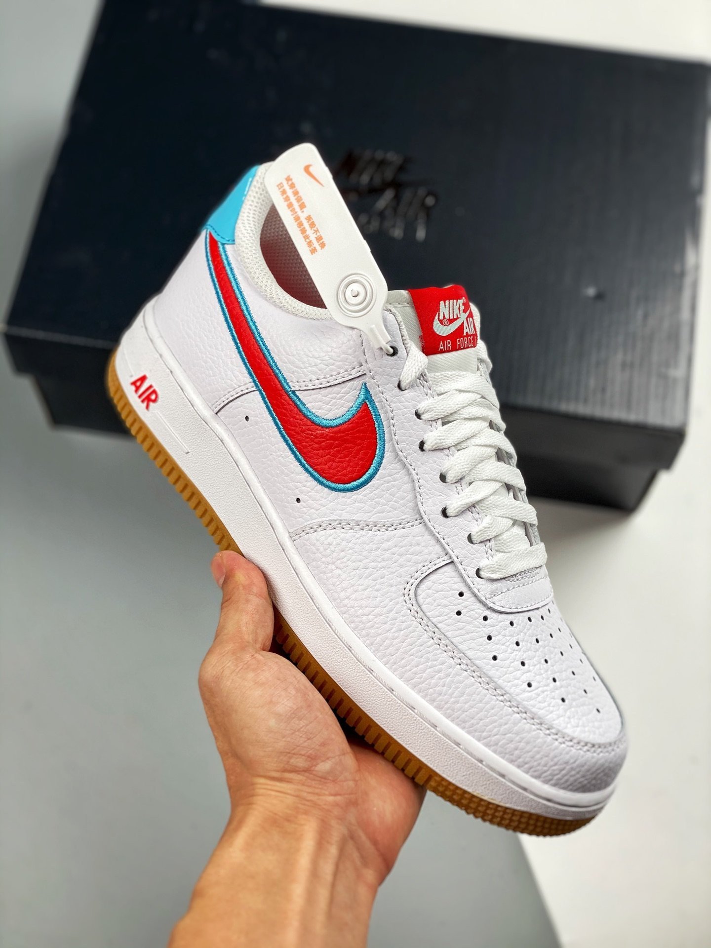 Nike Air Force 1 Low WhiteChile Red-Glacier Ice 5340182