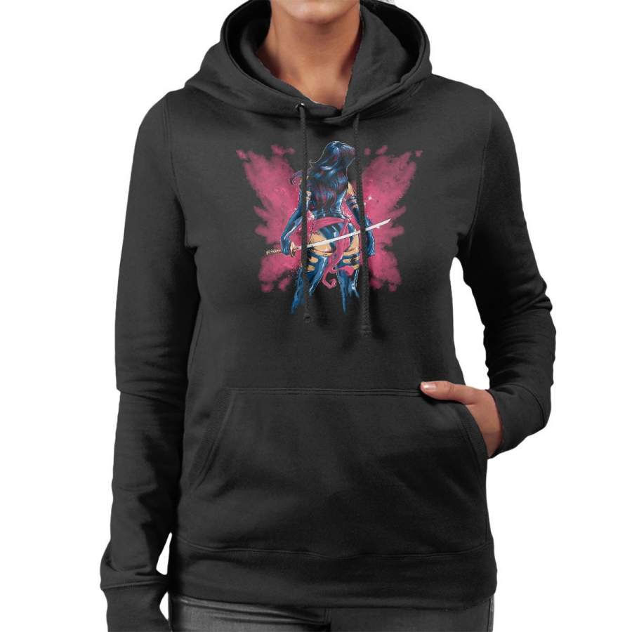 X Men Psylocke Butterfly Aura Women’s Hooded Sweatshirt