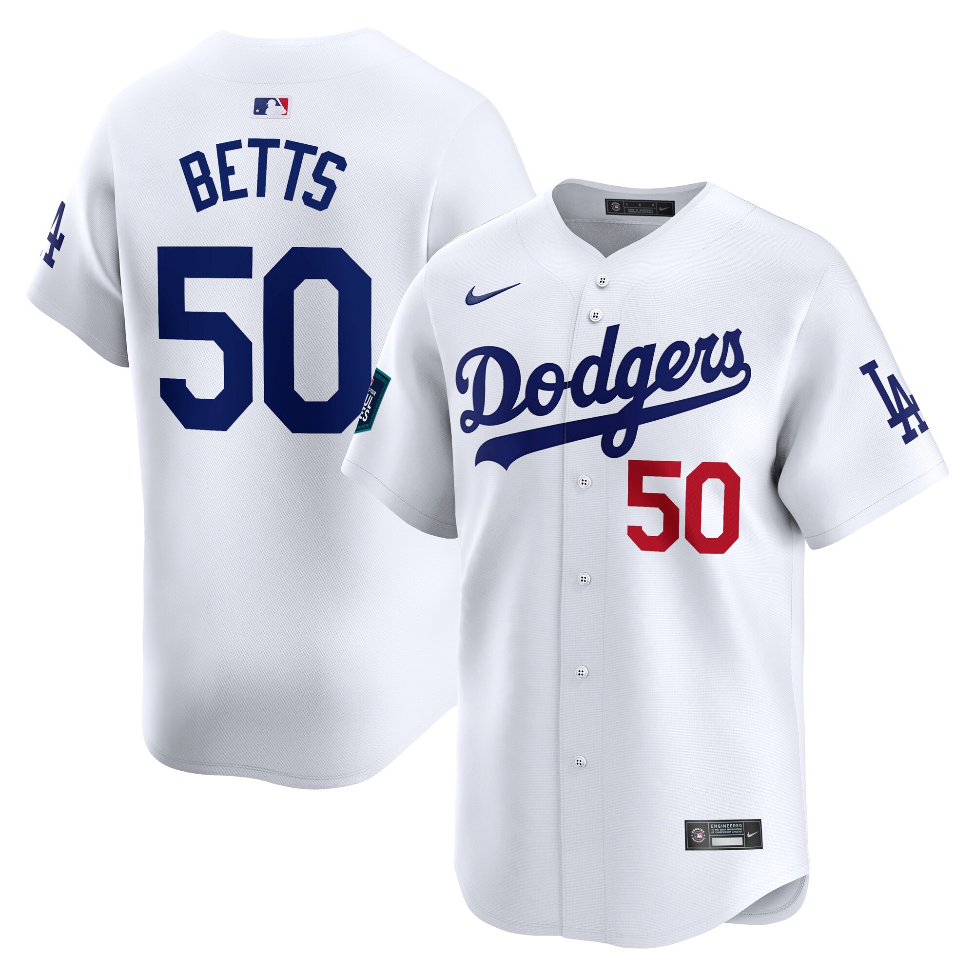 Mookie Betts Los Angeles Dodgers 2024 MLB World Tour Seoul Series Home Limited Player Jersey – White