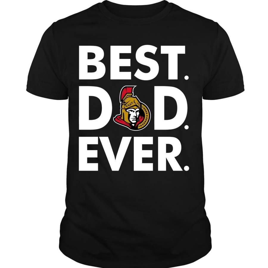 Best Dad Ever T Shirt, Ottawa Senators Ice Hockey T Shirt