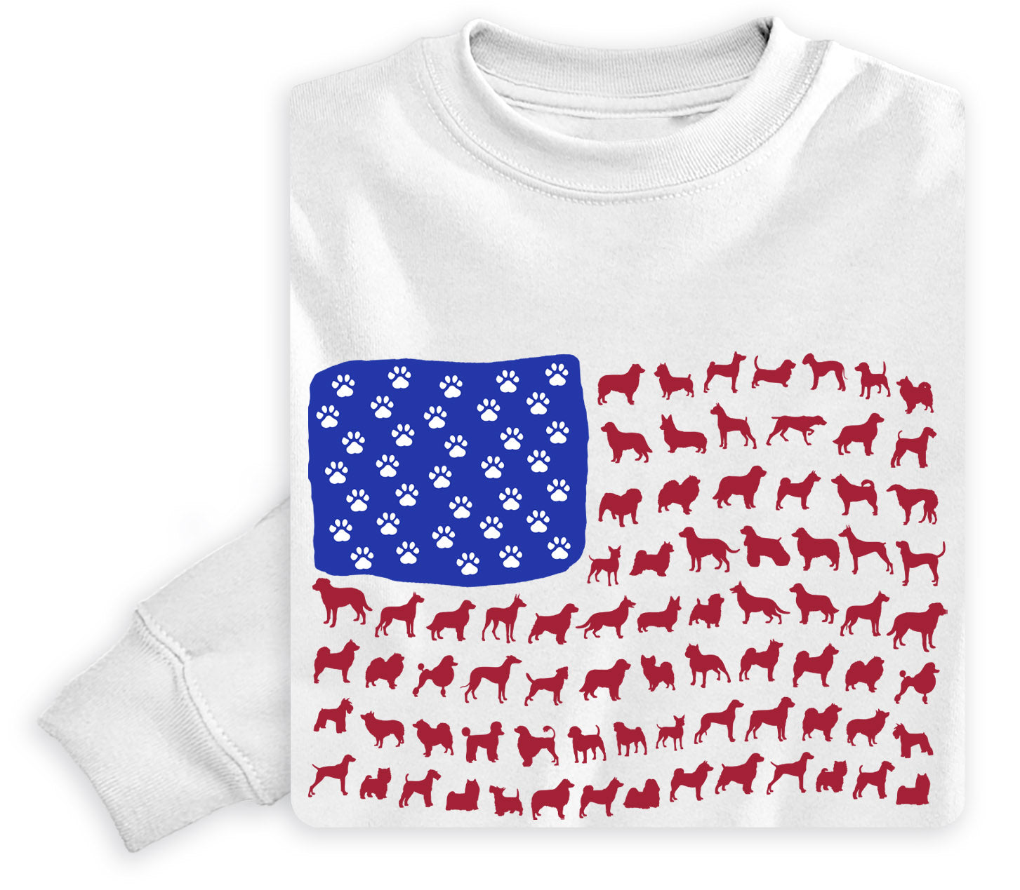 Women’s Puppy American Flag Crew Sweatshirt