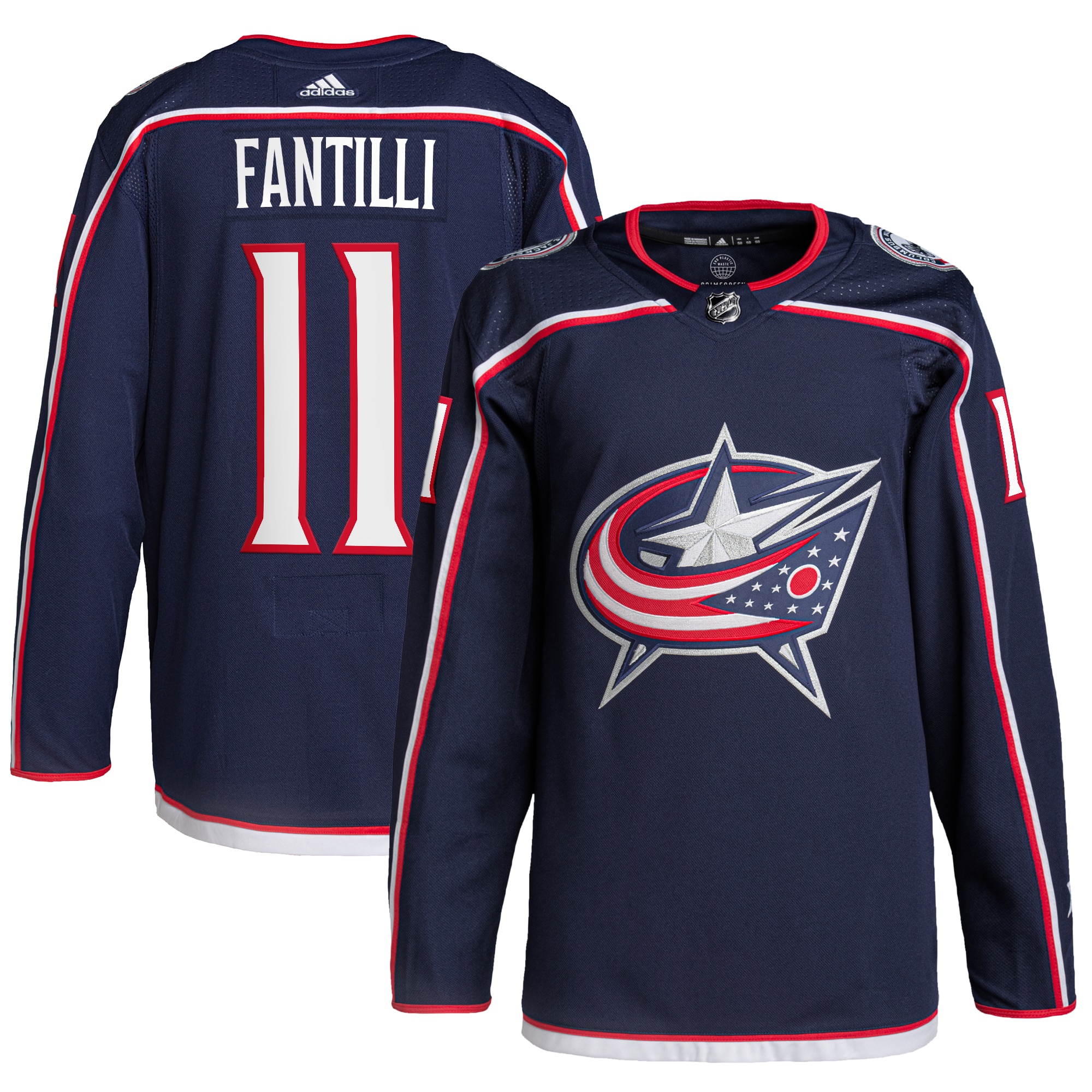 Men's Columbus Blue Jackets Adam Fantilli adidas Navy Home Primegreen Authentic Pro Player Jersey