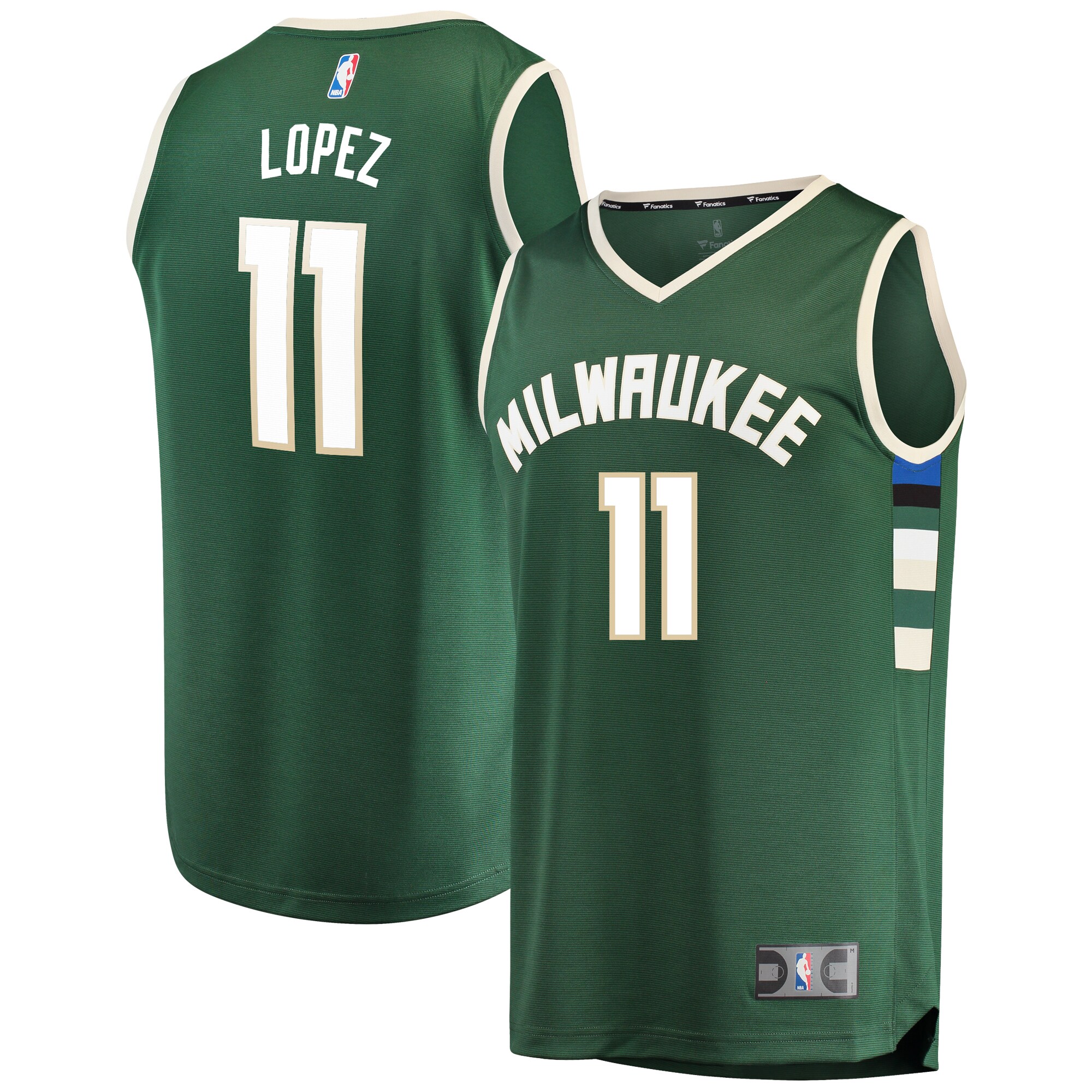 Brook Lopez Milwaukee Bucks Fast Break Player Jersey Green – Icon Edition