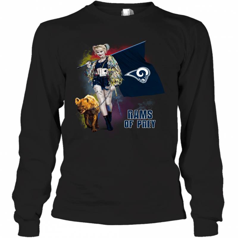 Harley Quinn flag Los Angeles Rams Of Prey Long Sleeve T-Shirt