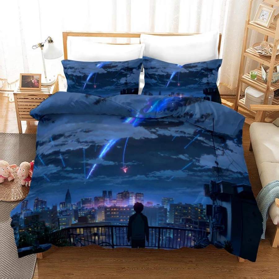 Your Name Kimi no na wa Makoto Shinkai #2 Duvet Cover Quilt Cover Pillowcase Bedding Set Bed Linen Home Decor