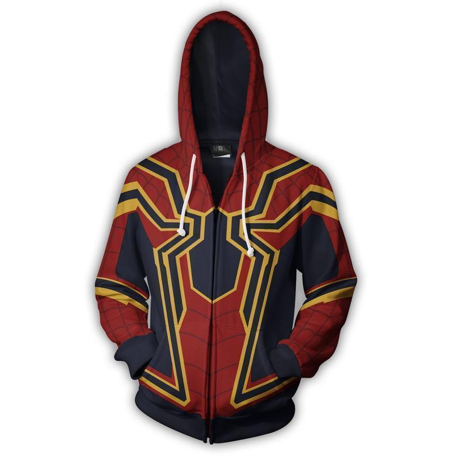 Spider man zip up hoodie Clearance