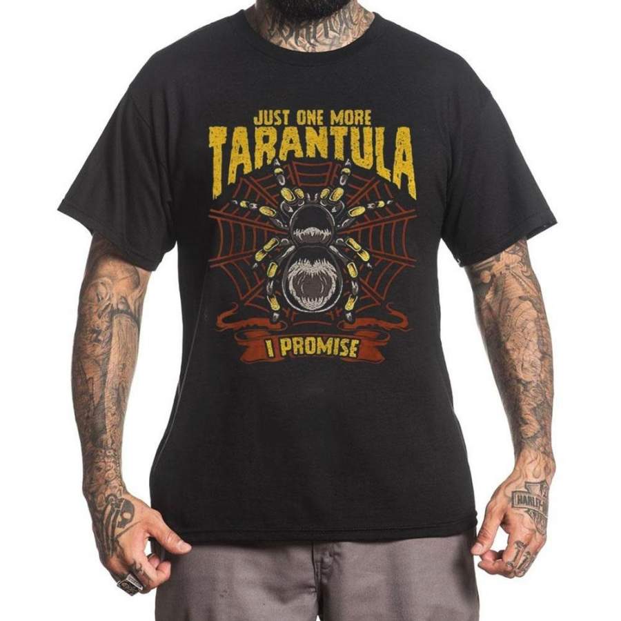 Top Just One More Tarantula Spiders Shirt Mens Summer Cool Shirt