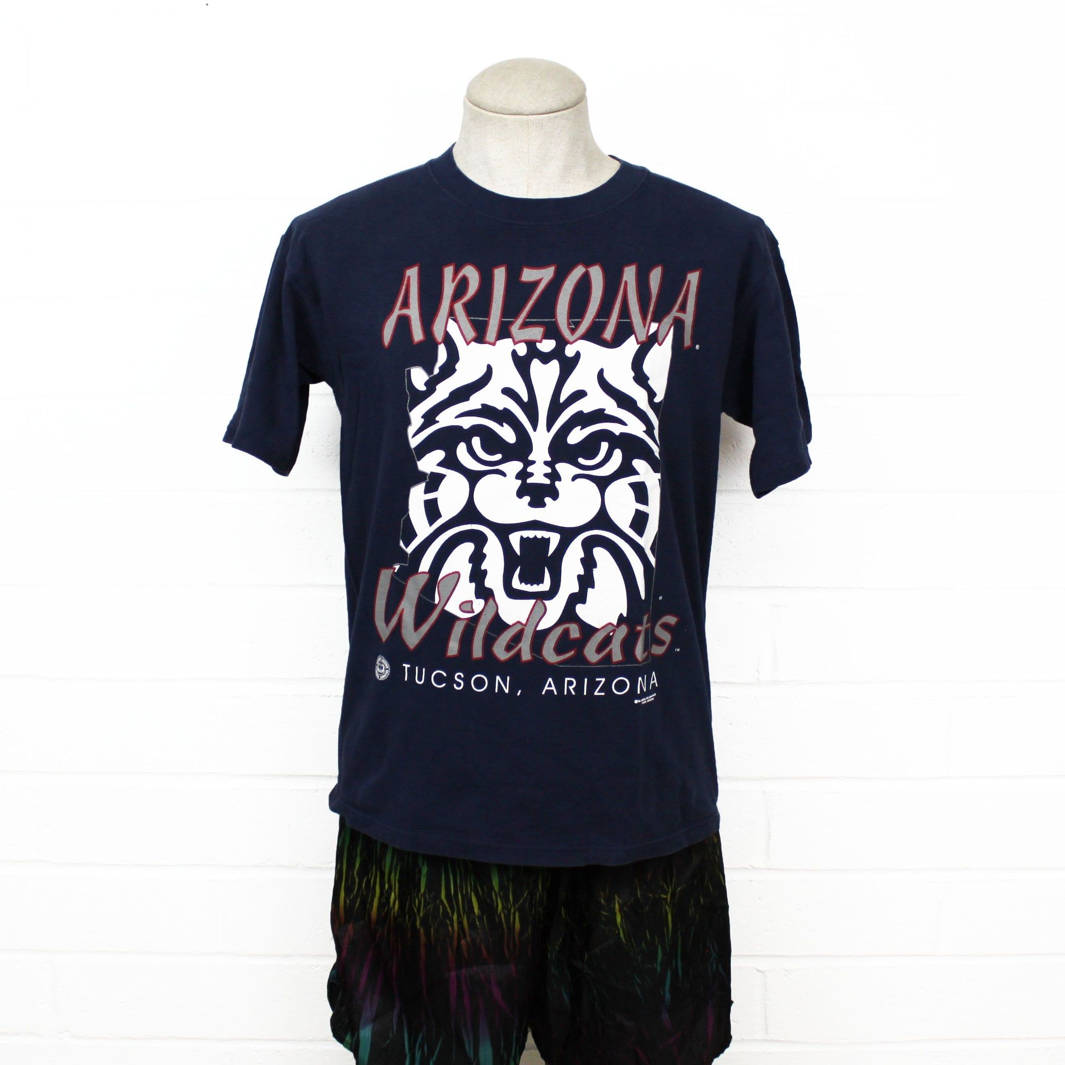 Vintage 90S University Of Arizona Wildcats Shirt Navy Blue Tucson Arizona U Of A Co Shirt