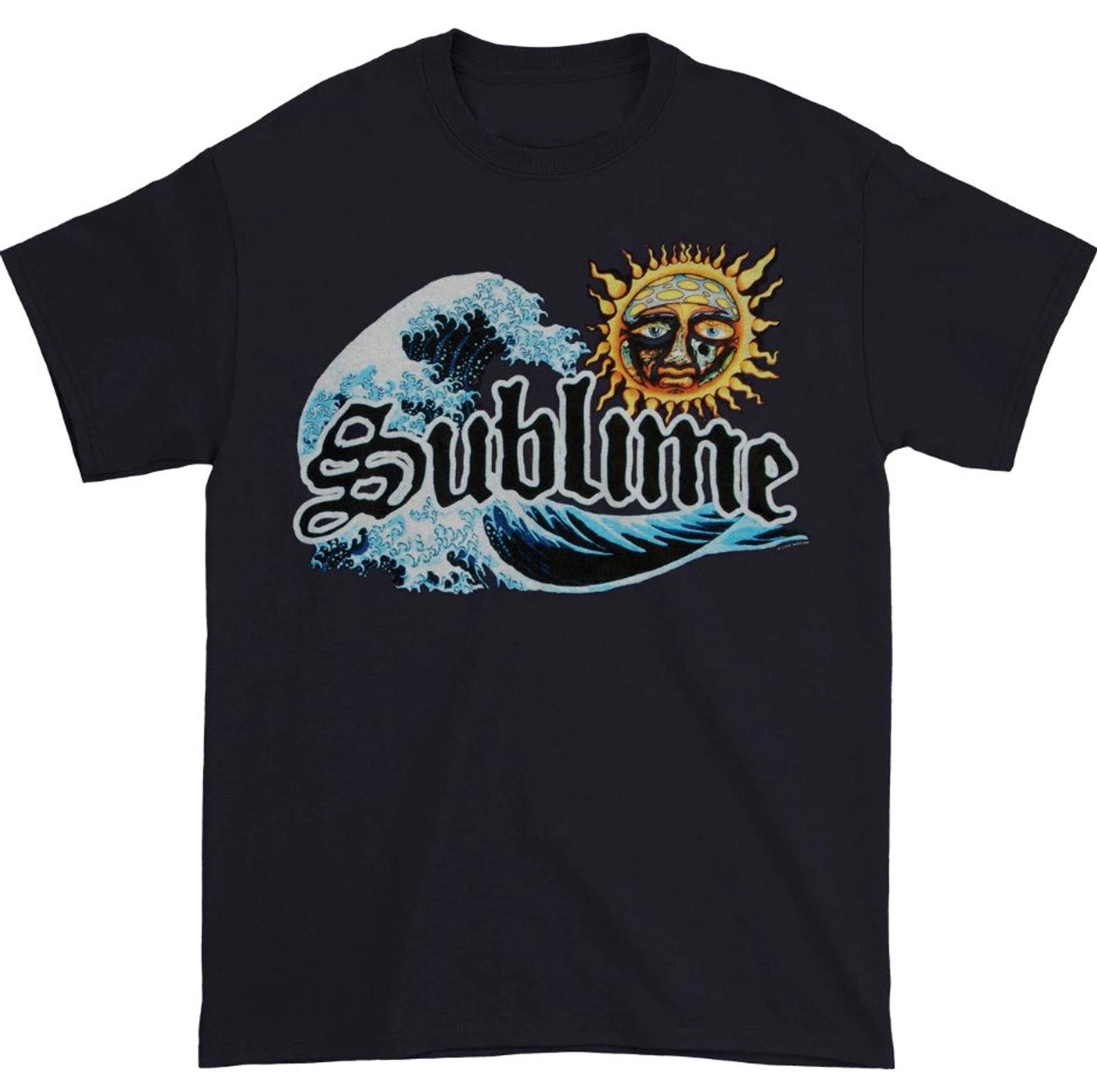 Hot Sublime Sun Wave Black T-Shirt