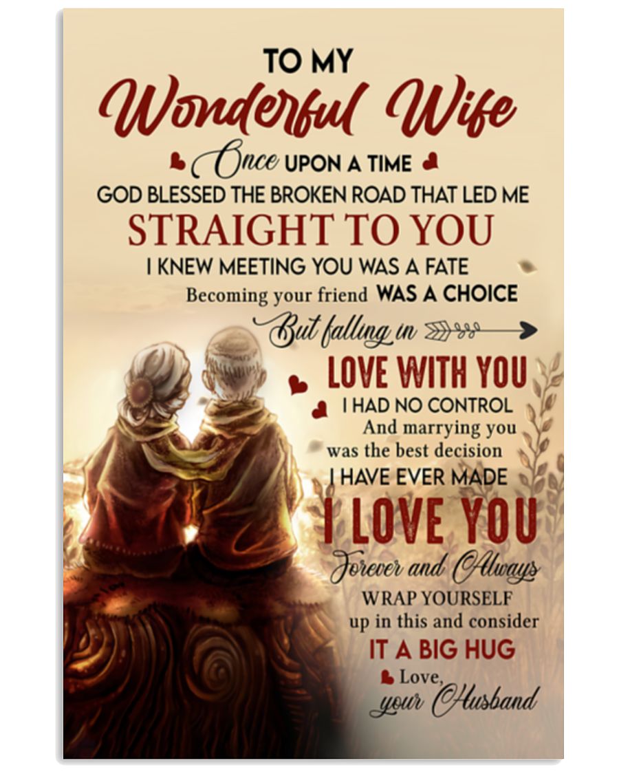 Couple To Wonderful Wife Once Upon A Time – Husband Vertical Canvas And Poster | Gift For Wife | Valentine Gift