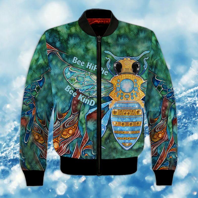 Bee Hippie Bee Kind 3D Bomber