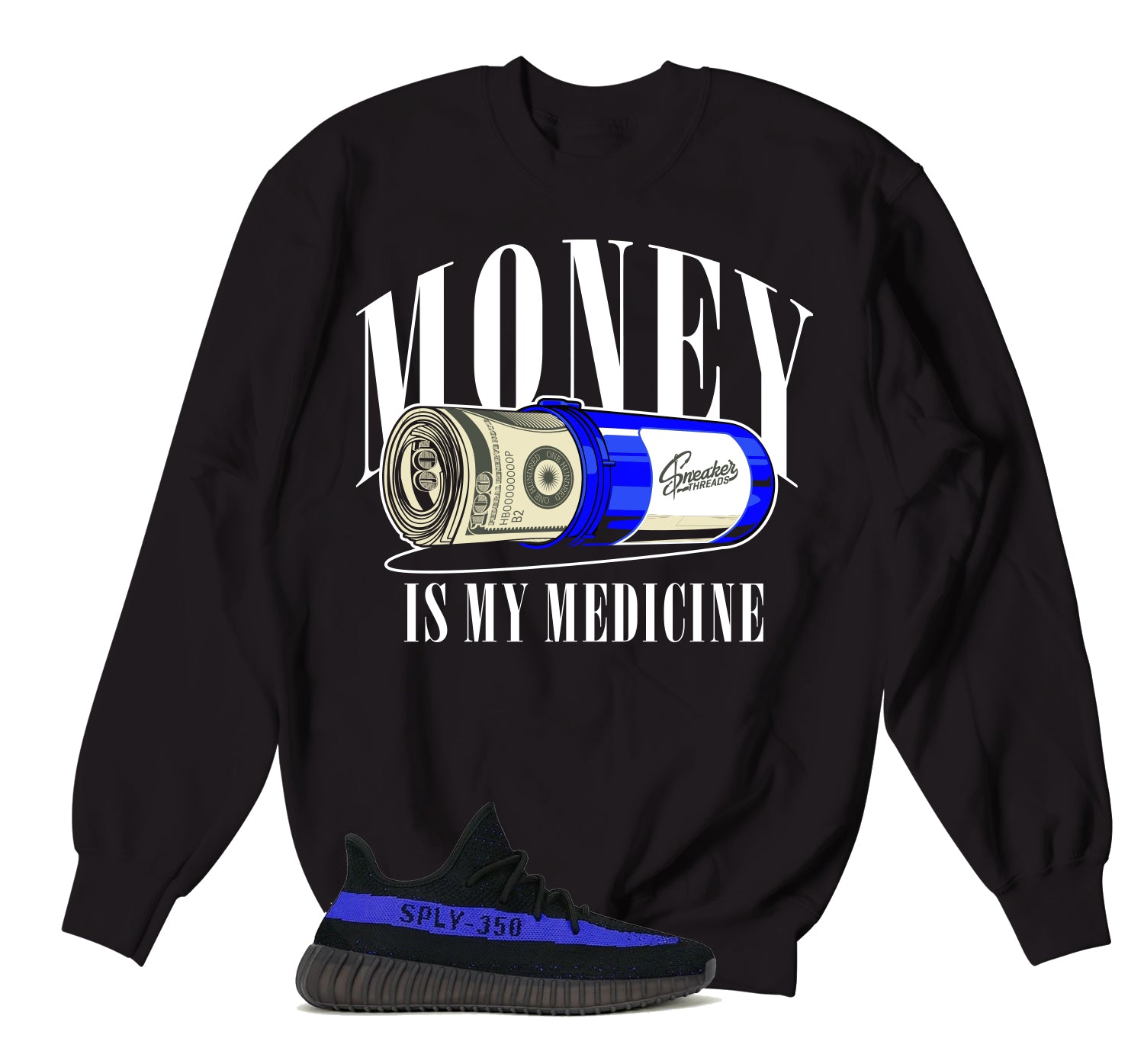 Yeezy 350 Dazzling Blue Money Medicine Sweater