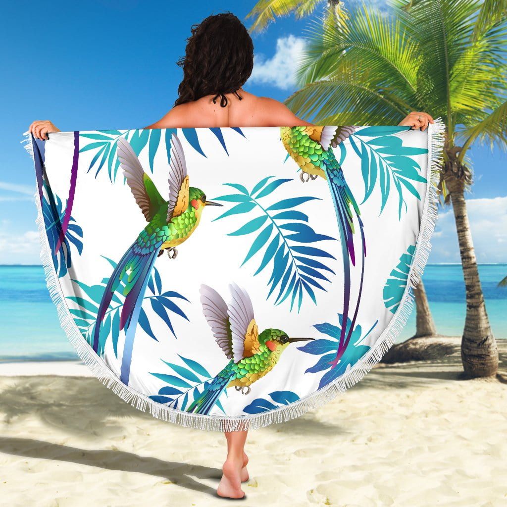 Hummingbird Beach Blanket Round Beach – Justbeperfect Fashion Shop