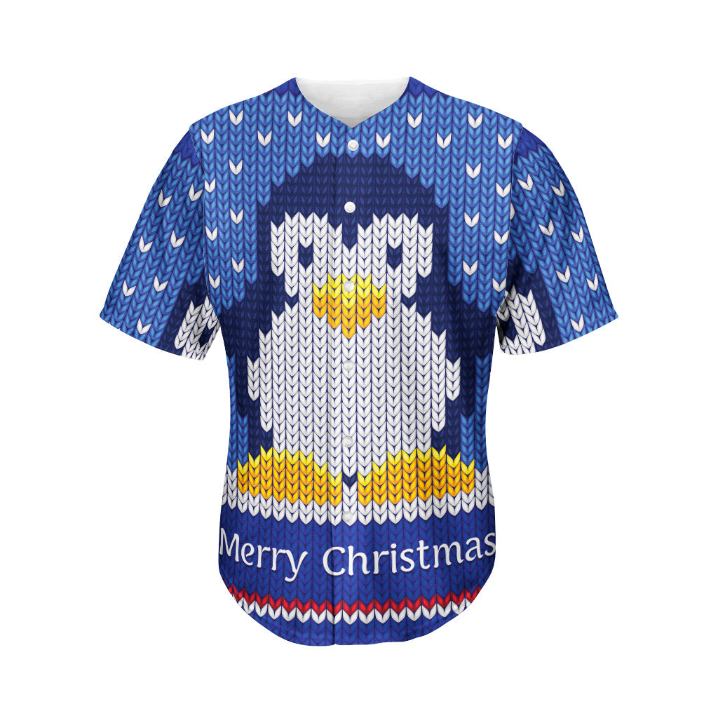 Christmas Penguin Knitted Print Men’S Baseball Jersey 3D Print