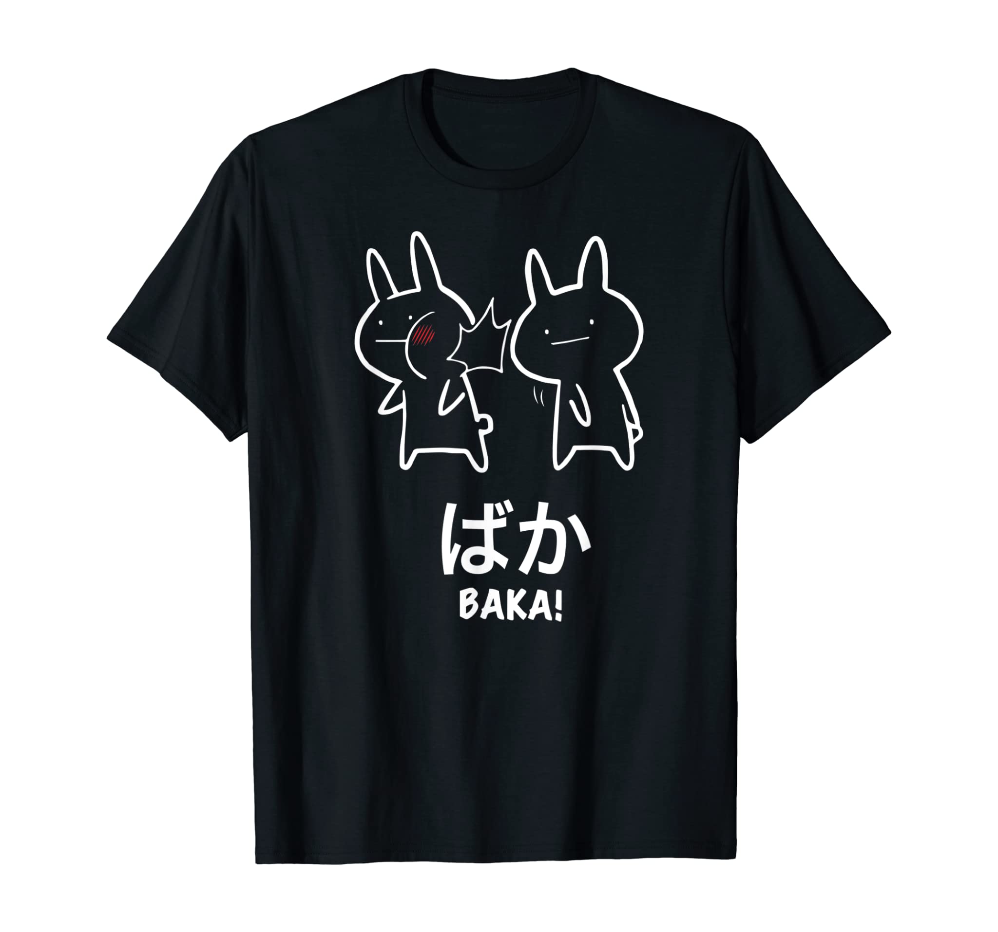 Original Funny Anime Baka Rabbit Slap Design Baka Japanese T-Shirt