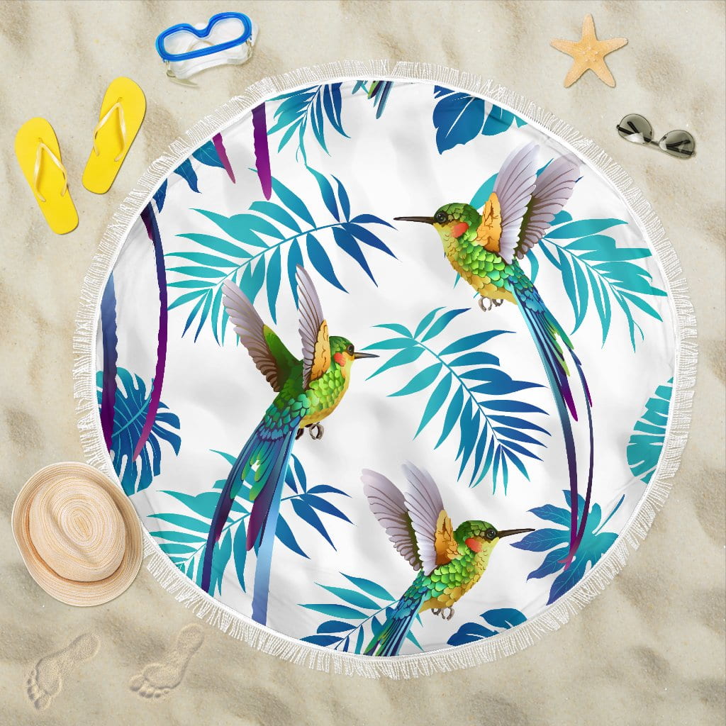 Hummingbird Beach Blanket Round Beach – Justbeperfect Fashion Shop