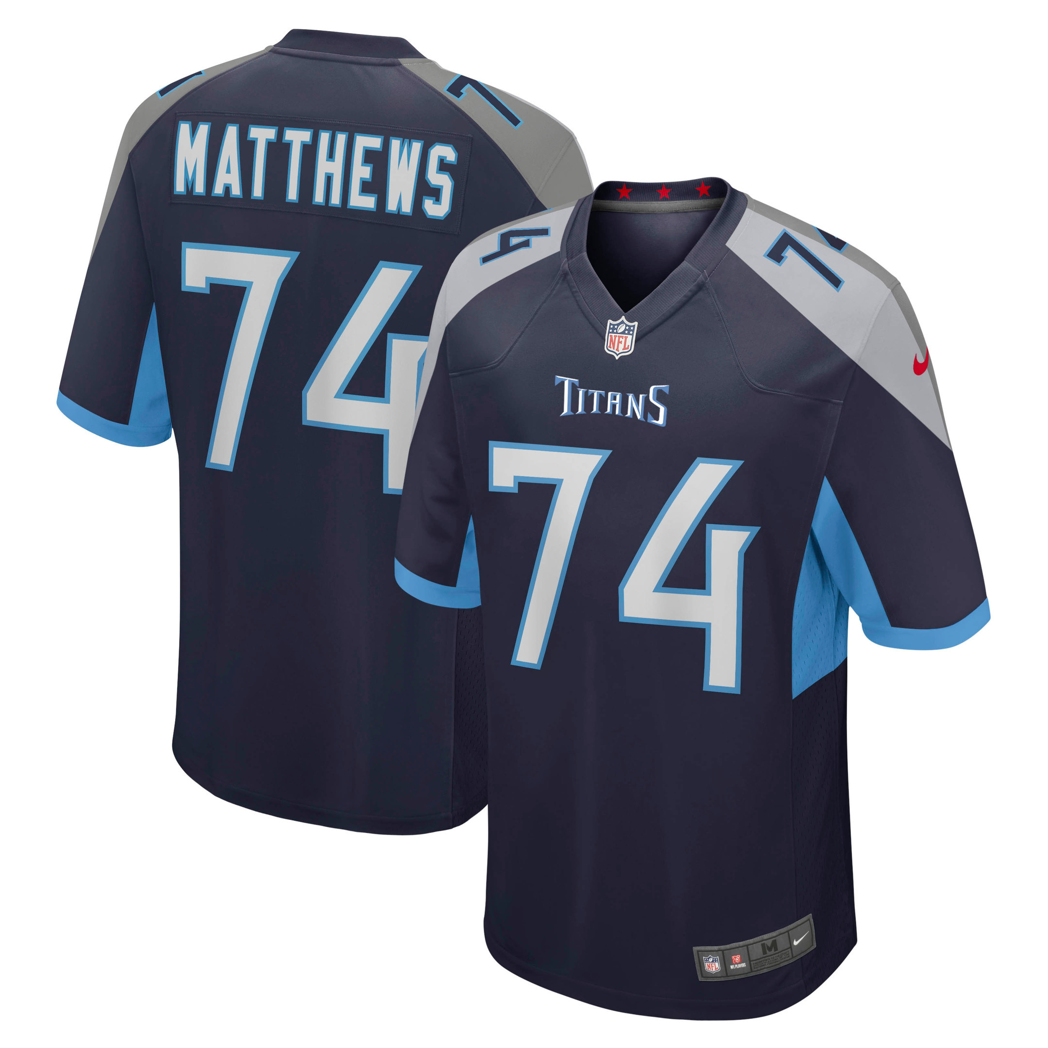 Bruce Matthews Tennessee Titans Retired Player Jersey – Navy NFL