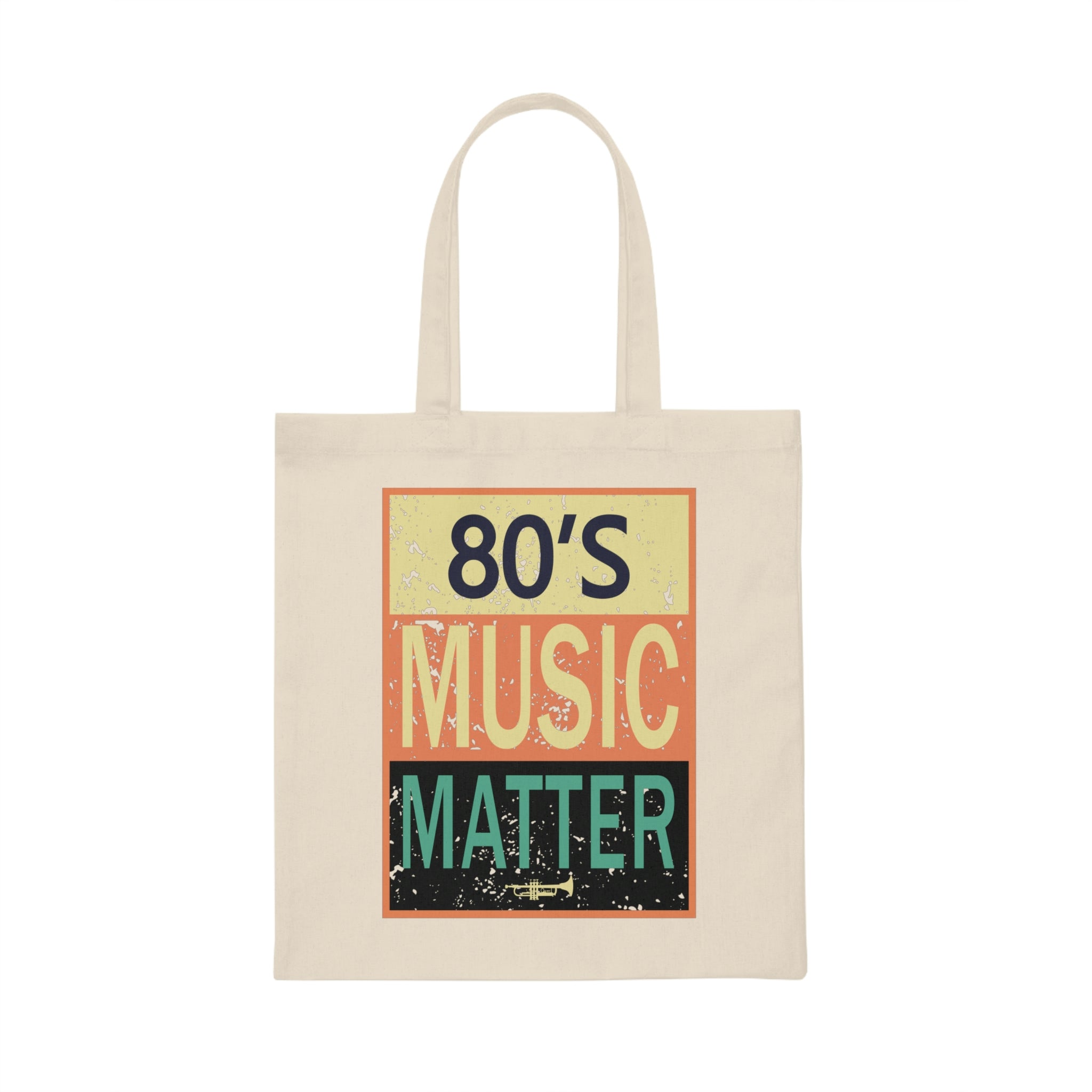 80’S Music Matters Party Lover Retro Style Canvas Tote Bag