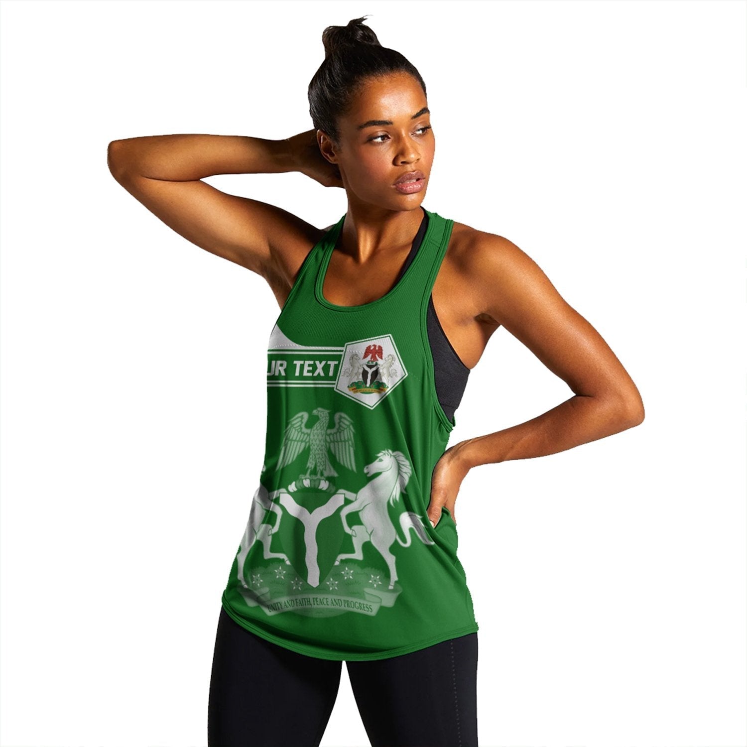 (Custom) African Tank Top – Nigeria Women’S Racerback Tank Pentagon Style