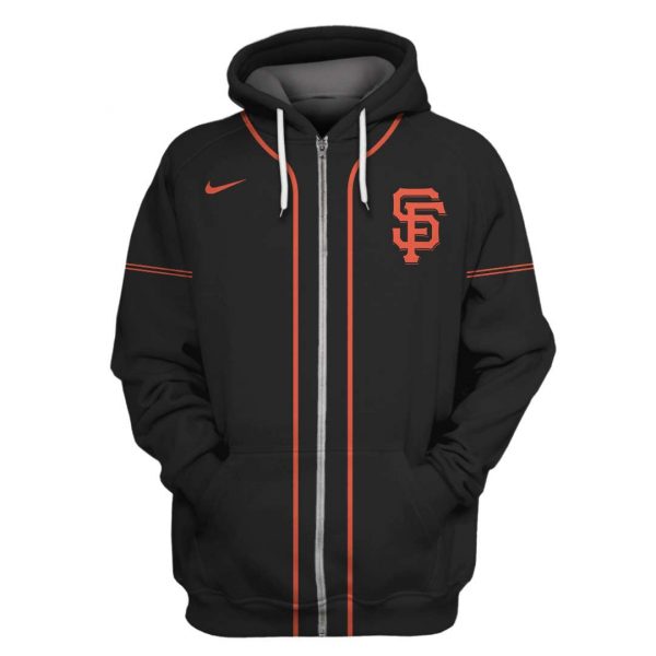 San Francisco Giants Unisex Zip Up Hoodie All Over Printed Unisex Zip Up Hoodie Us Size