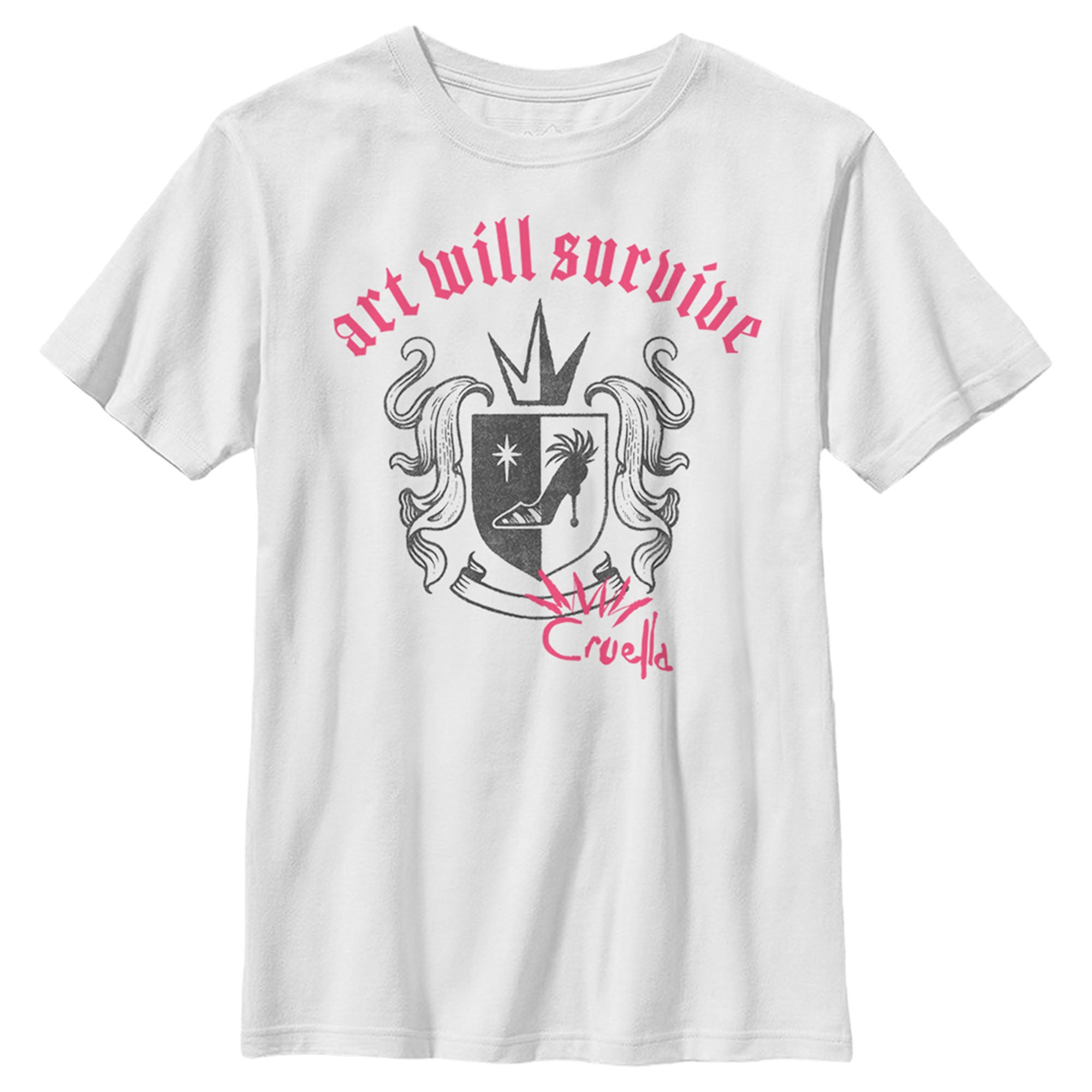 Cruella Boy’S Art Will Survive Crest  T-Shirt