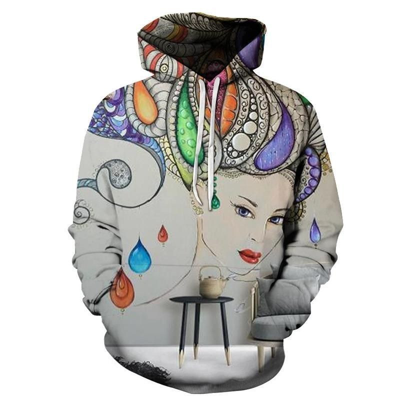 Vibrant Wall Art Oil Painting 3D – Sweatshirt, Hoodie, Pullover