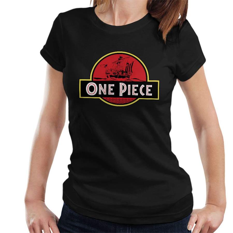 One Piece Jurassic Park Logo Women’s T-shirt