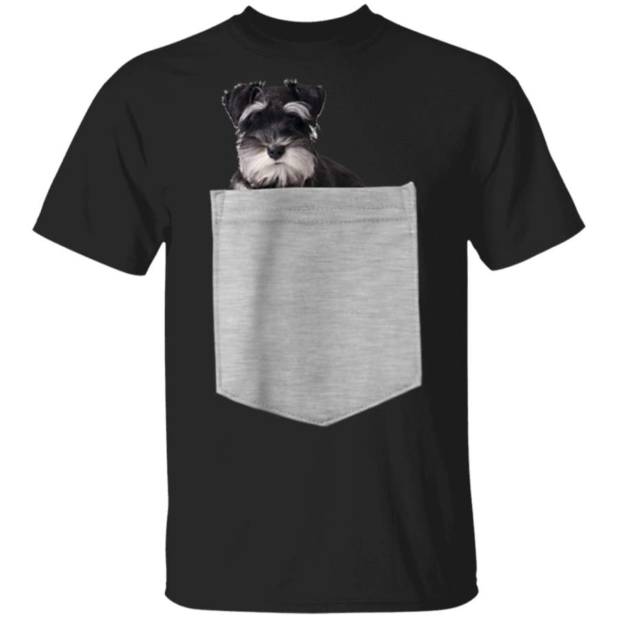 Miniature Schnauzer puppy dog in your pocket Shirt