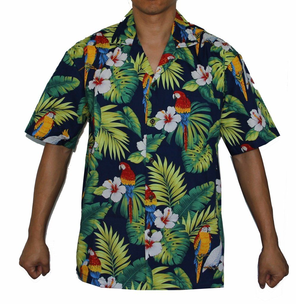 Hibiscus Parrots Multicolor Unique Design Hawaii Shirt Ha54879