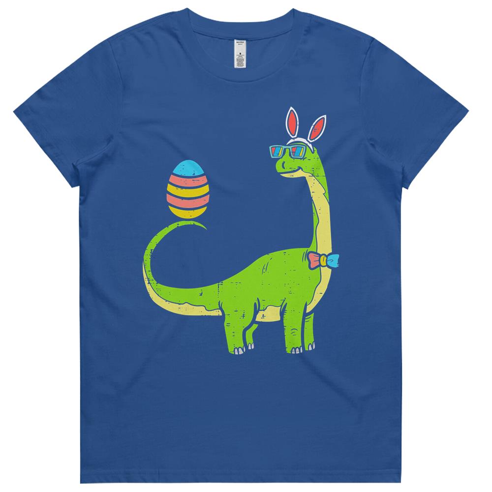 Brontosaurus Bunny Ears Egg Easter Day Dinosaur Dino Boys Womens Tshirts