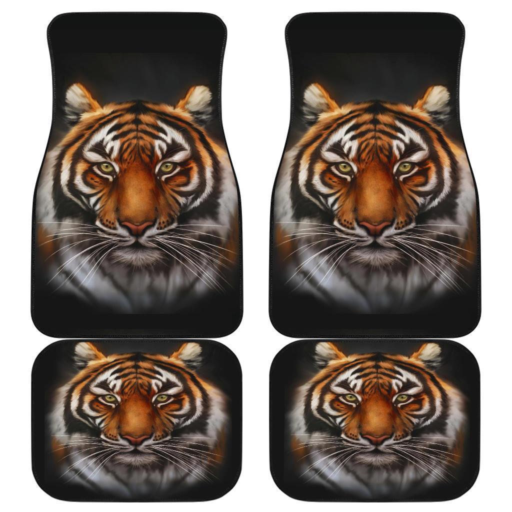 Tiger 3D Face Hungry Animal Wild Car Floor Mats