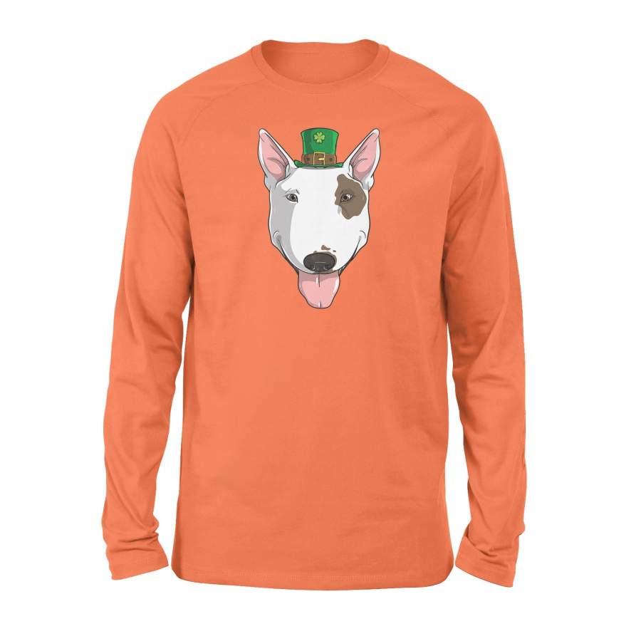 Bull Terrier Dog St Patricks Day Leprechaun Puppy Long Sleeve T-Shirt