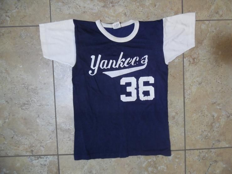 Vtg 1970S 80Syankees 36 Blue Usa Made Shirt