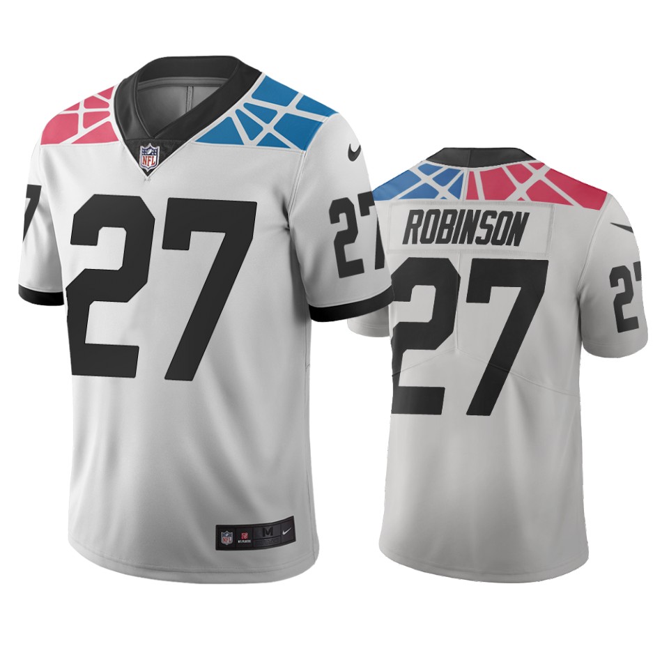 Carolina Panthers Kenny Robinson White City Edition Vapor Limited Jersey