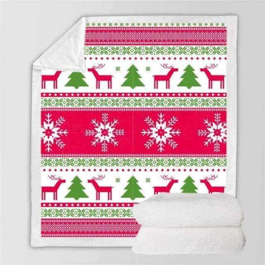 X-Mas Deers X Pine Trees Blanket Christmas Decoration Ideas Christmas Gift Ideas