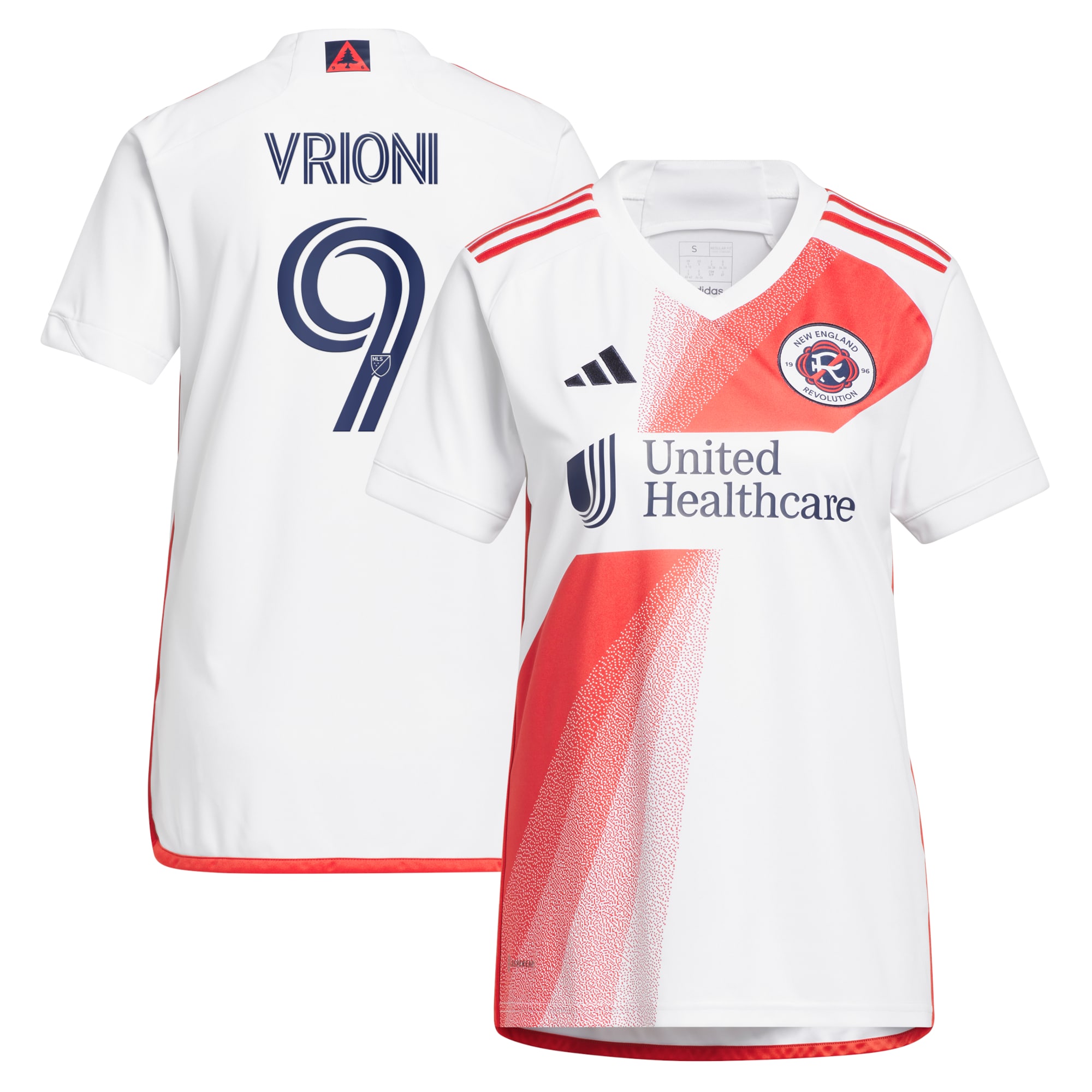 Giacomo Vrioni New England Revolution Women's 2023 Defiance Replica Jersey – White