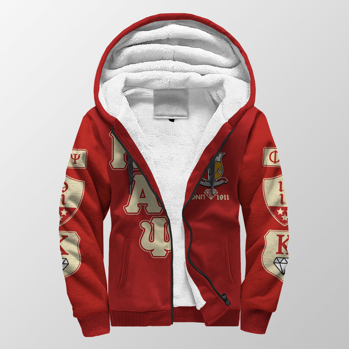 Kappa Alpha Psi Sherpa Hoodie Nupe Red Style Lt6