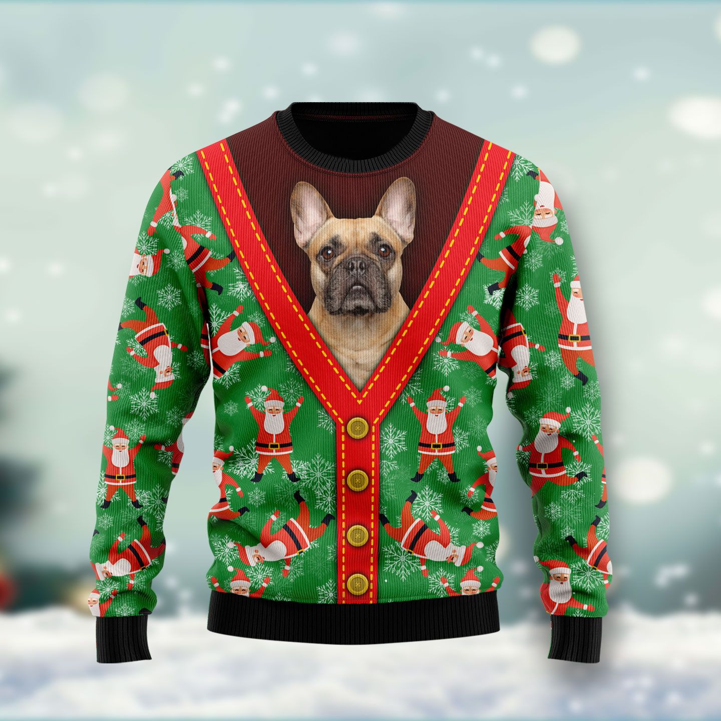 Bulldog Ugly Christmas Sweater | For Men & Women | Adult | Us5050