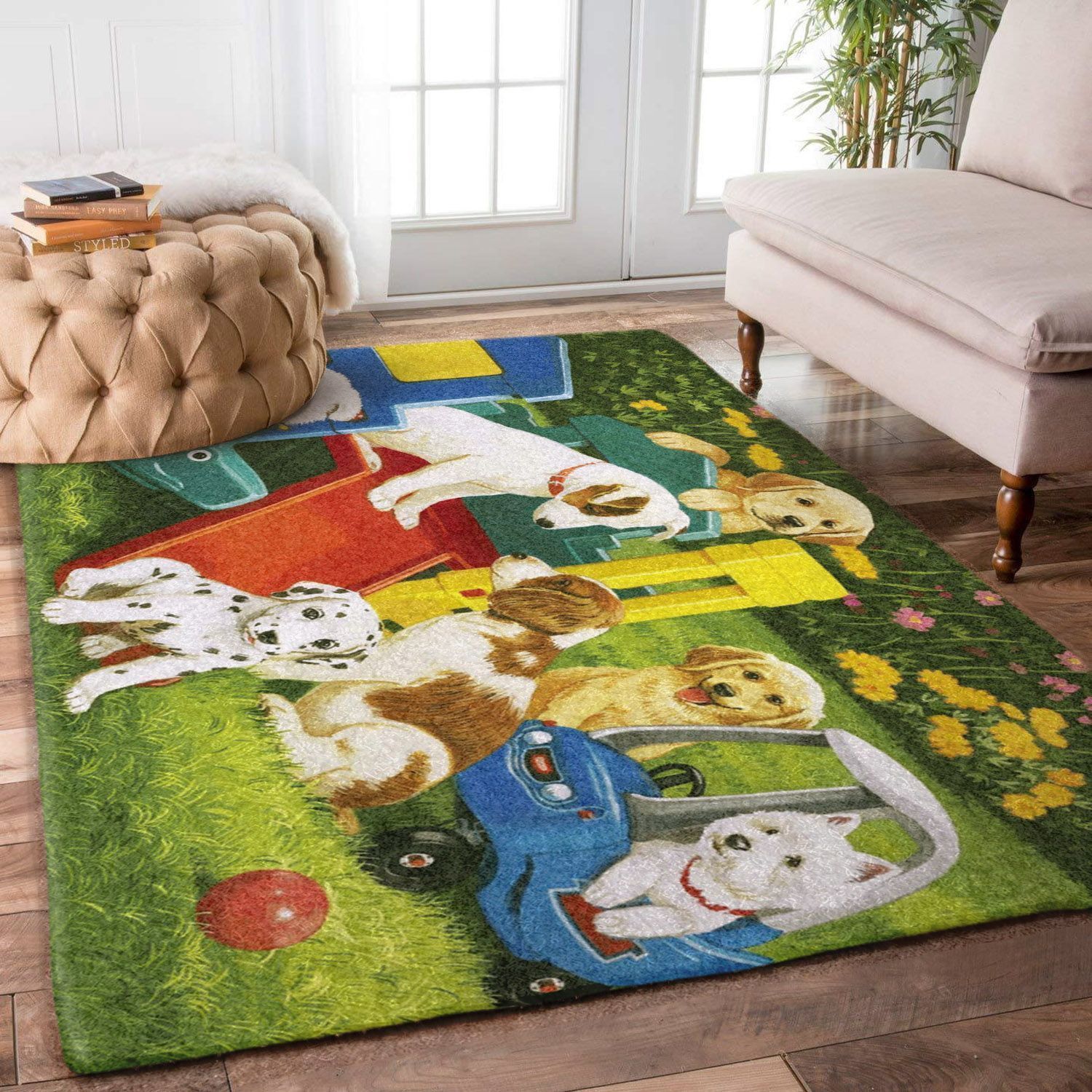 Puppy Playground Wall Art Rug