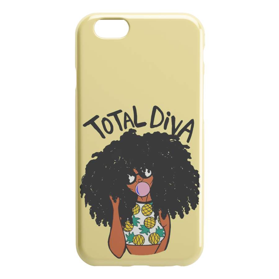 African American Black Girl Africa Melanin Total Diva Black History Month iPhone Case