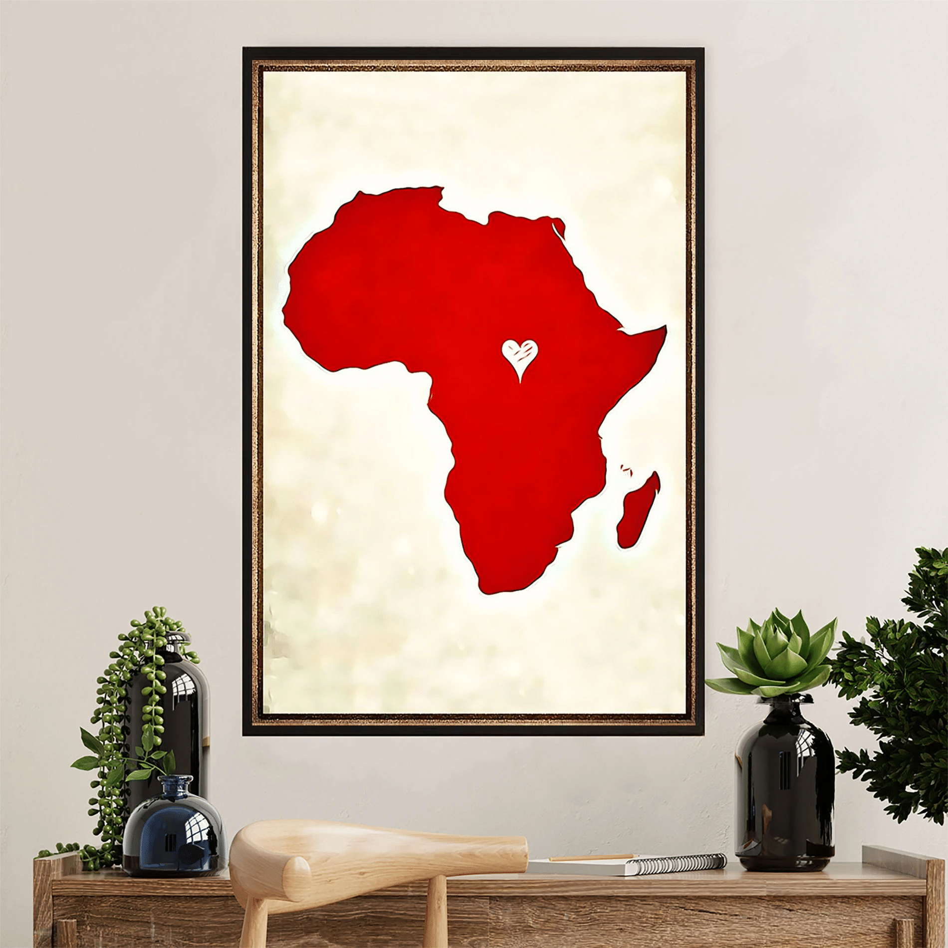 Africa Map Poster Canvas – Gift For Black Girl Evg84569