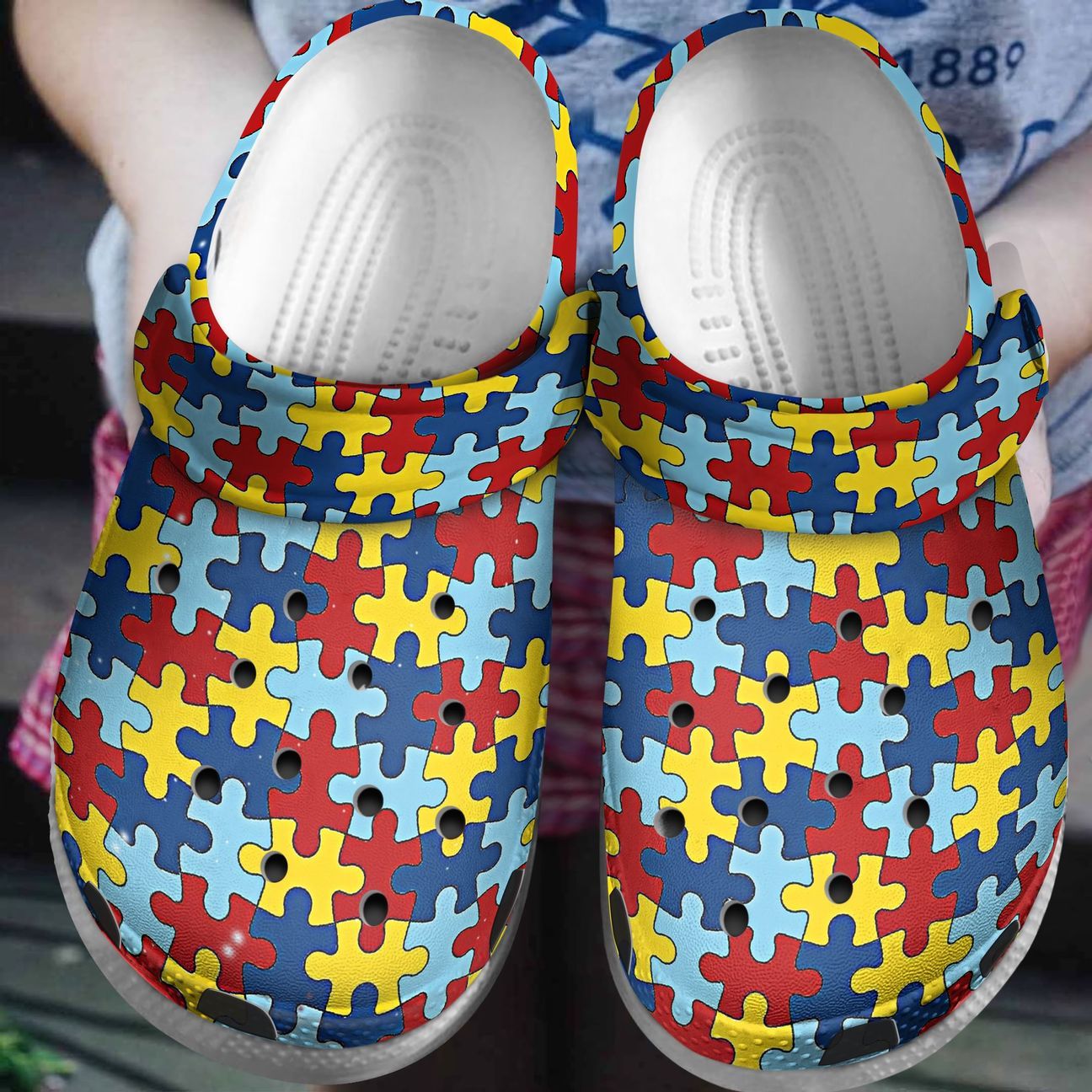 Autism Personalized Clog, Custom Name, Text, Color, Number Fashion Style For Women, Men, Kid, Print 3D Autism Awareness