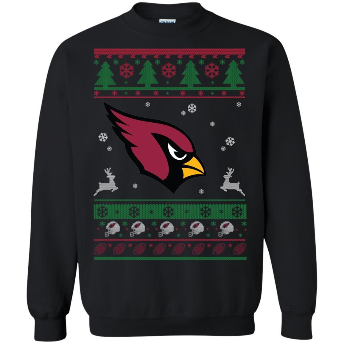 Arizona Cardinals Logo Football Teams Ugly Christmas Sweater Unisex Crewneck Pullover Sweatshirt