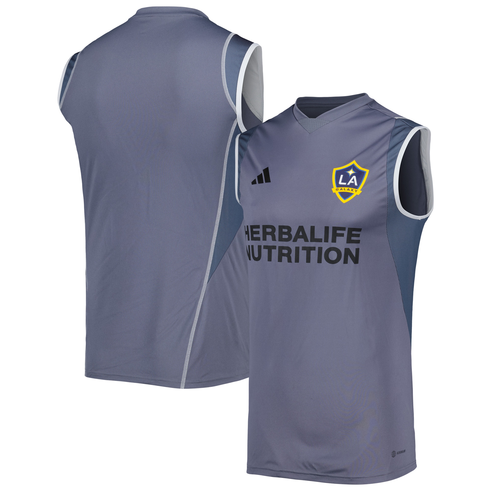 LA Galaxy 2023 On-Field Sleeveless Training Jersey – Gray