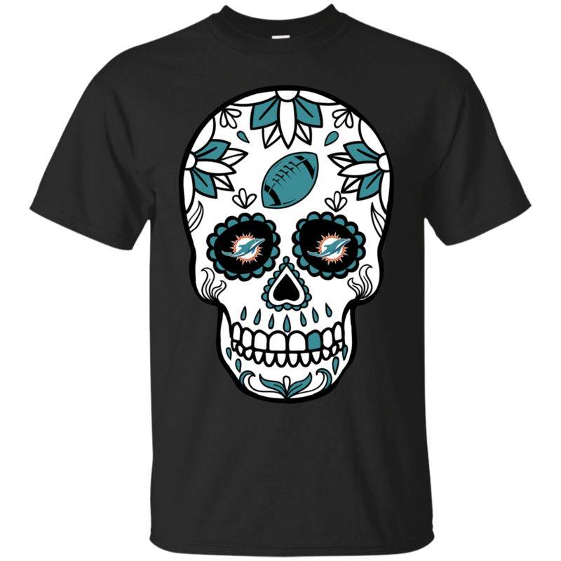 Miami Dolphins Football Sugar Skull Day Of The Dead Shirts