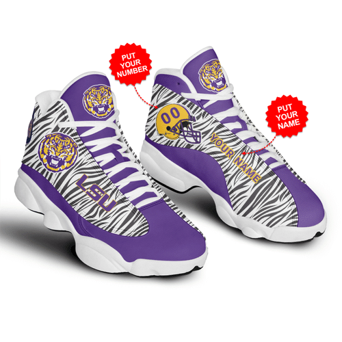 Lsu Tigers Football Customized Shoes Air Jd13 Sneakers For Fan